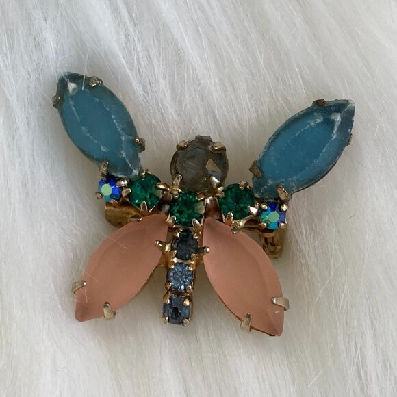 LOT/COLLECTION RHINESTONE ANIMAL BROOCHES (SWAROVSKI, VAN DELL, D’ORLAN,E PEARL) - Picture 6 of 16